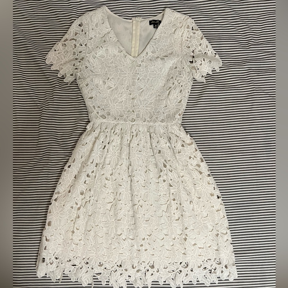 Nordstrom Dee Elly White Lace Dress Size M